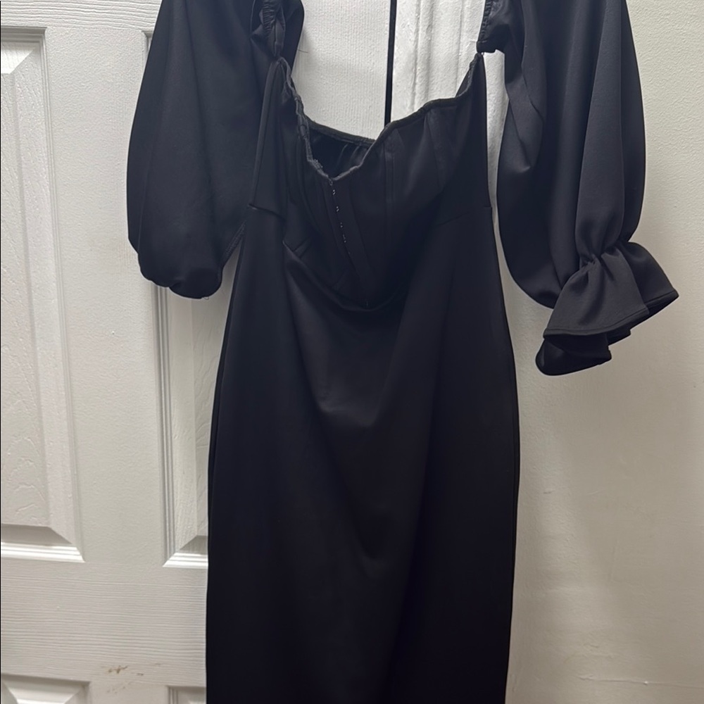 Elegant Black Off-Shoulder Dress